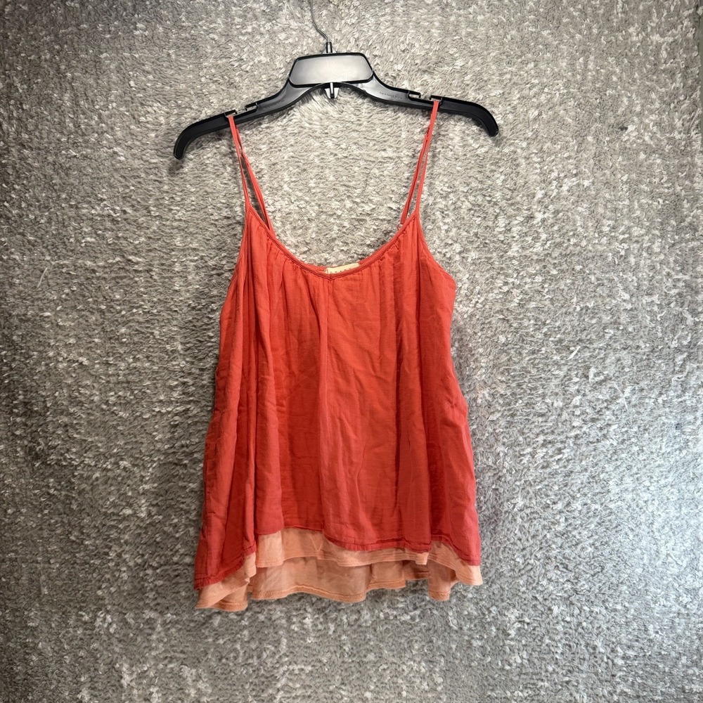 Stark X Anthropologie X Tank Top Layered Camisole Cotton Flowy S Strapy USA Made